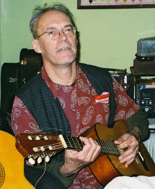 Charles Gocher with guitar, circa 2007